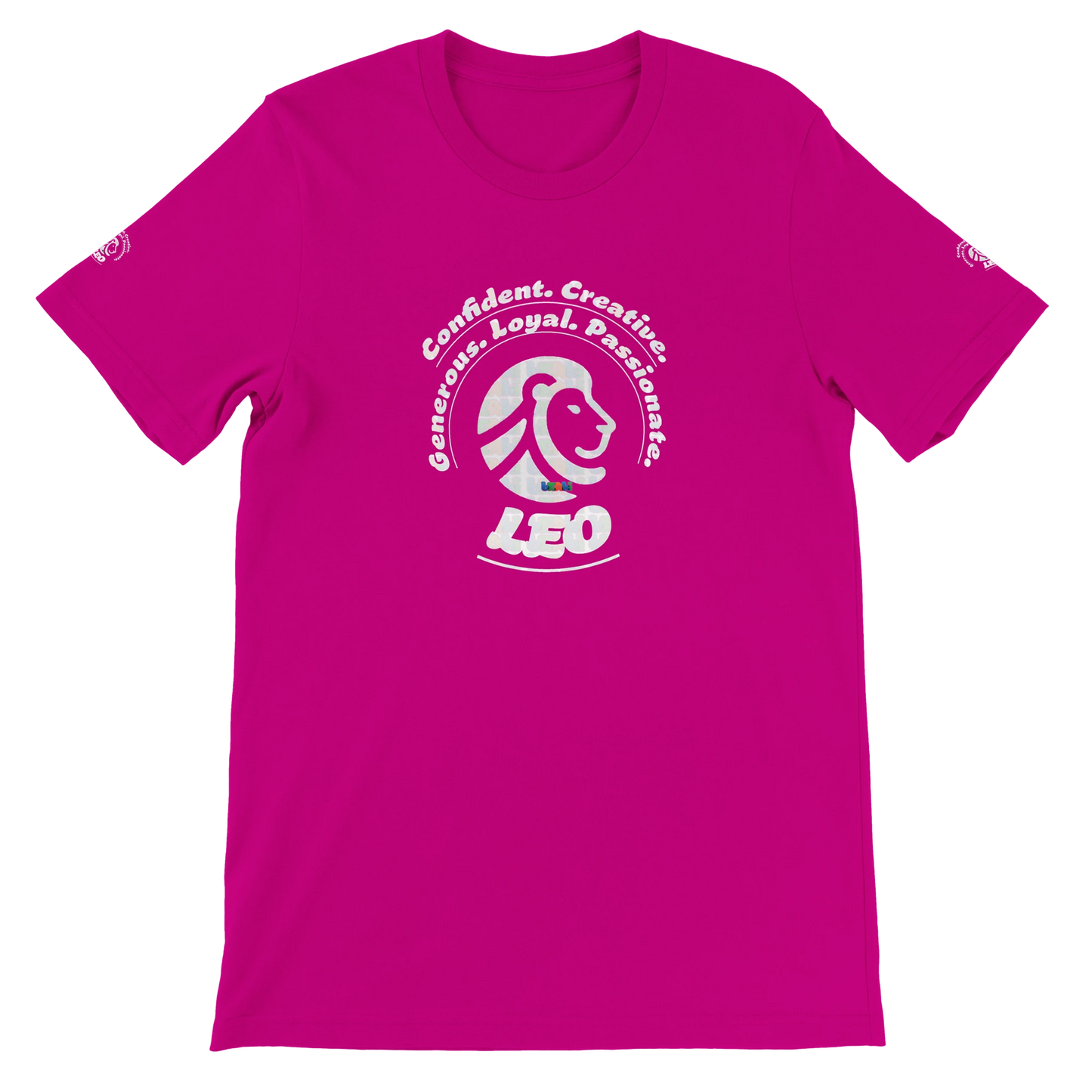 Purple unisex crewneck Premium T-shirt with Leo horoscope Logo design, perfect gift for zodiac Lion lover The Power of Choice