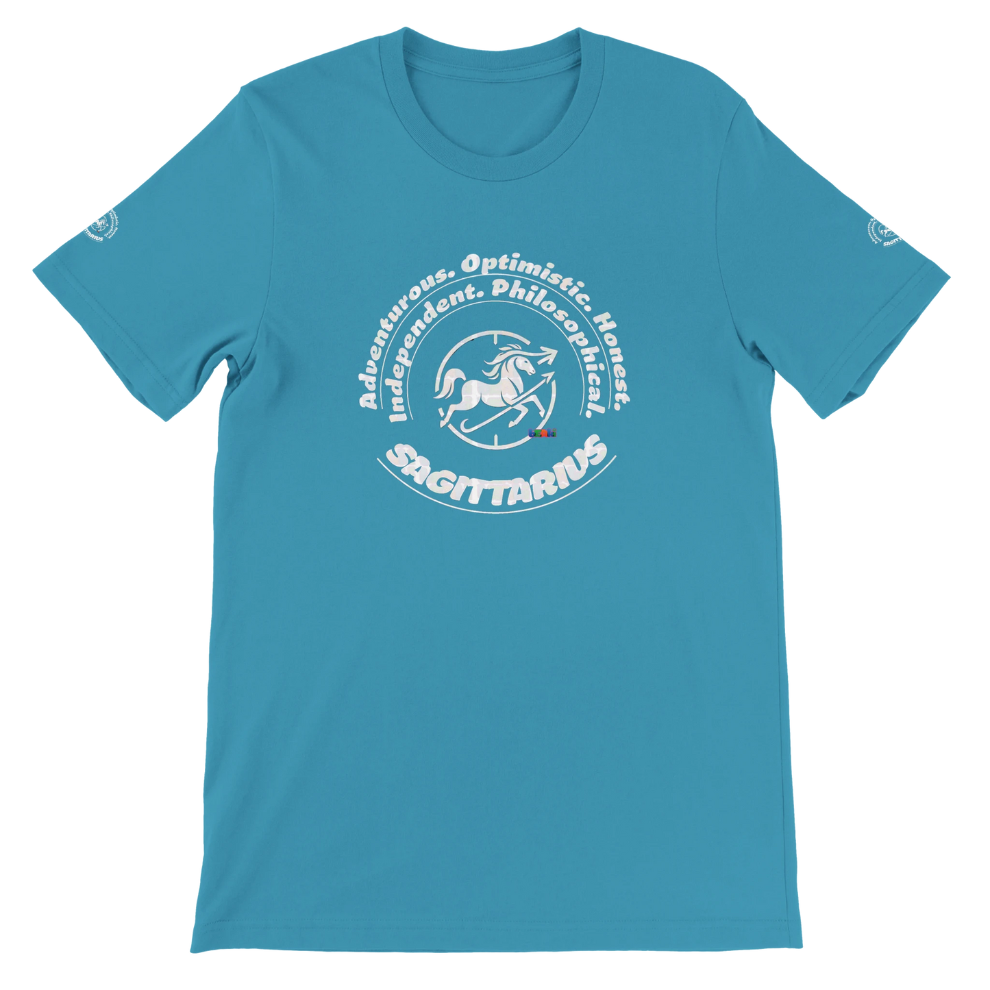 Blue Premium unisex crewneck T-shirt with Sagittarius design for Special Love One & horoscope Zodiac lovers trendybuybest.com