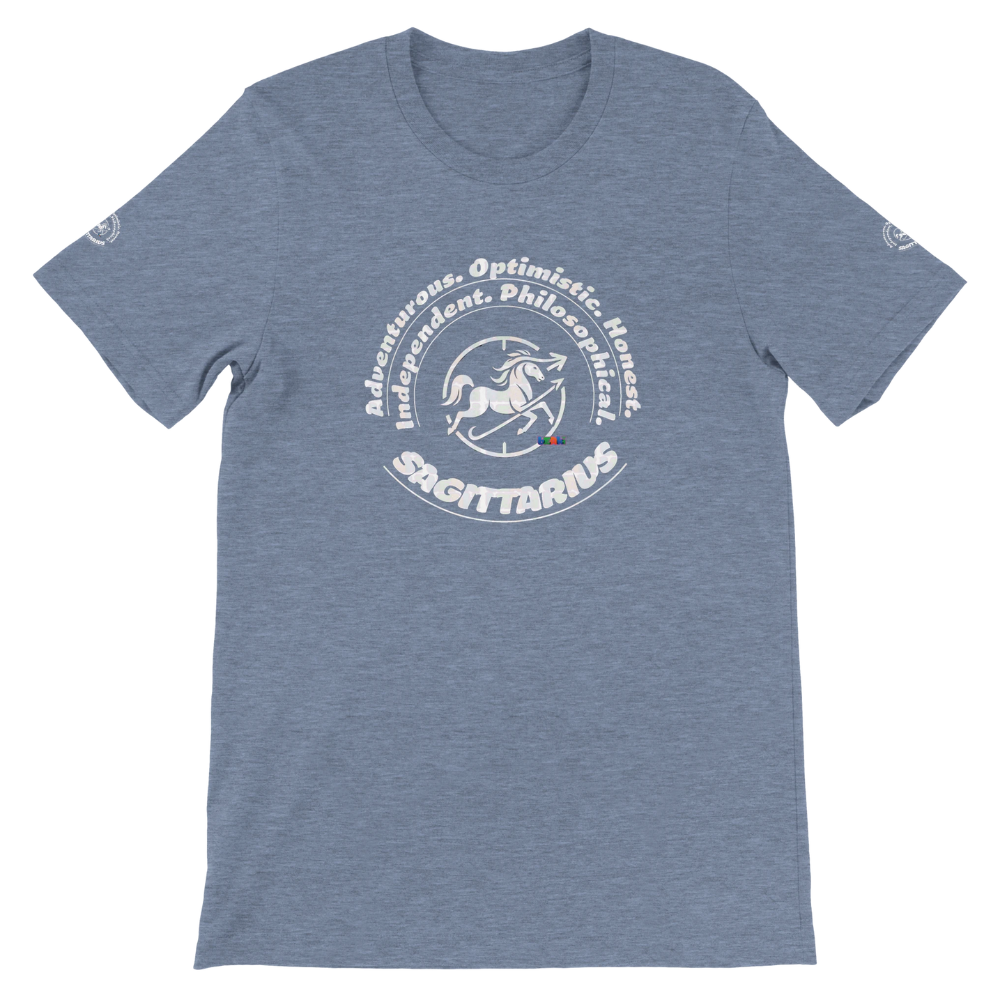 Blue Premium unisex crewneck T-shirt with Sagittarius design for Special Love One & horoscope Zodiac lovers trendybuybest.com