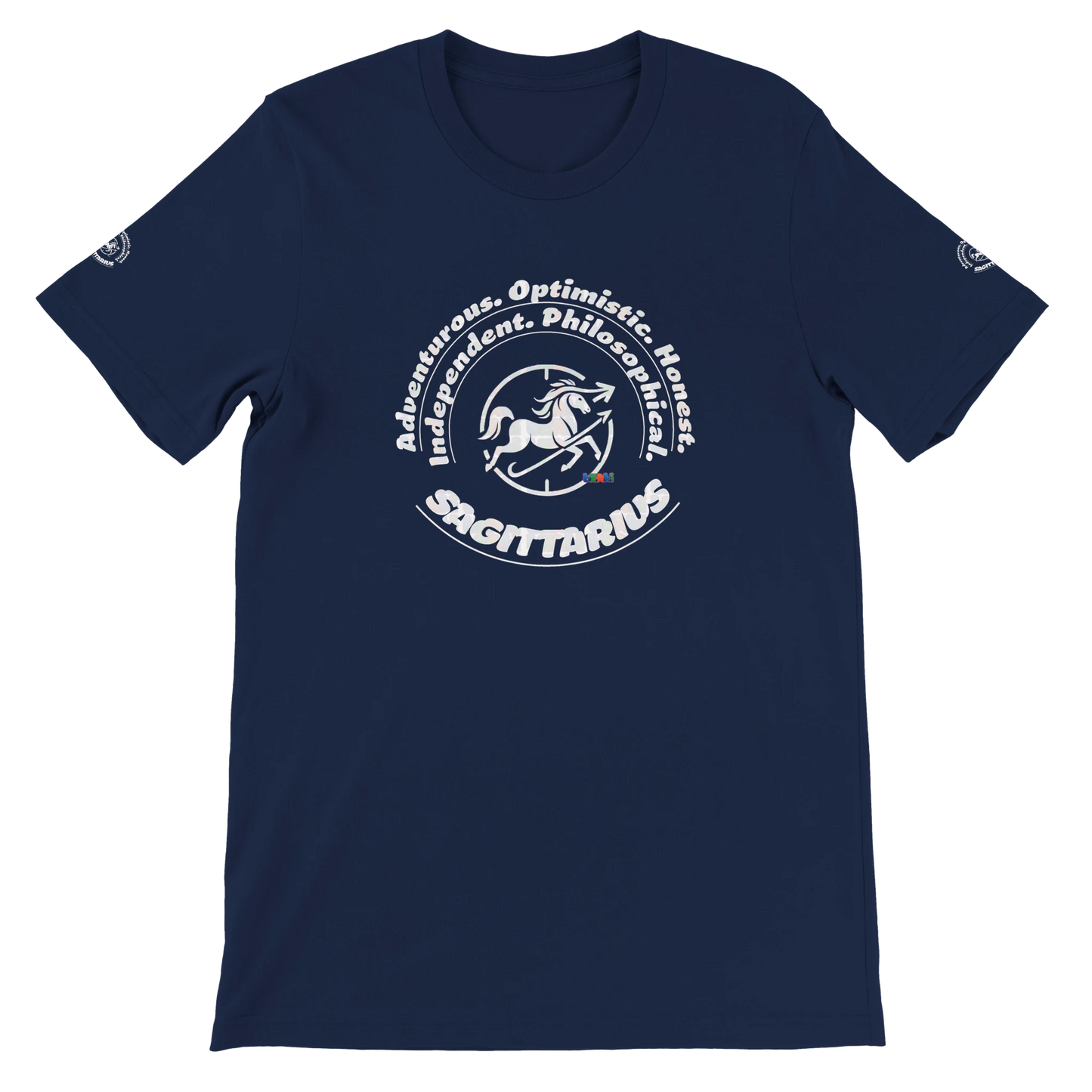 Blue Premium unisex crewneck T-shirt with Sagittarius design for Special Love One & horoscope Zodiac lovers trendybuybest.com