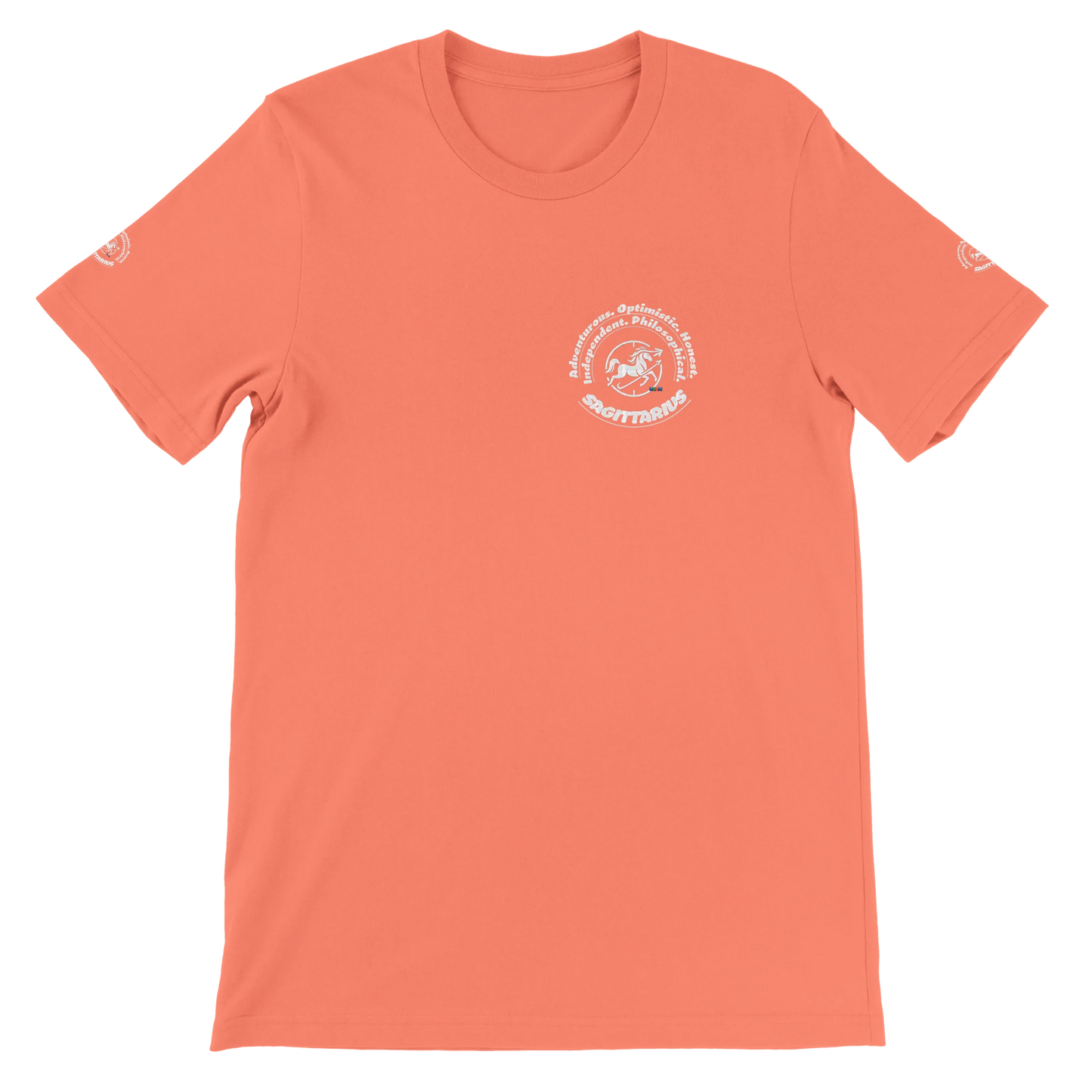 Orange unisex T-shirt for Innovative storytellers creative & know no limits Sagittarius Astrology Zodiac design trendybuybest