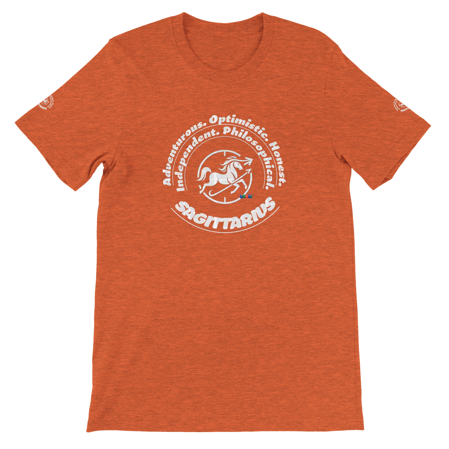 Orange unisex T-shirt for Innovative storytellers creative & know no limits Sagittarius Astrology Zodiac design trendybuybest