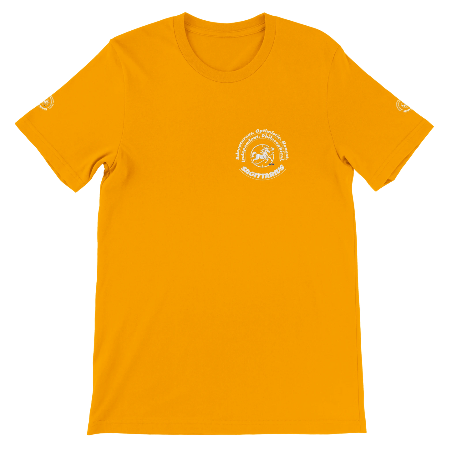 Yellow Premium unisex crewneck T-shirt Sagittarius design for Special Love One & horoscope Astrology lovers trendybuybest.com