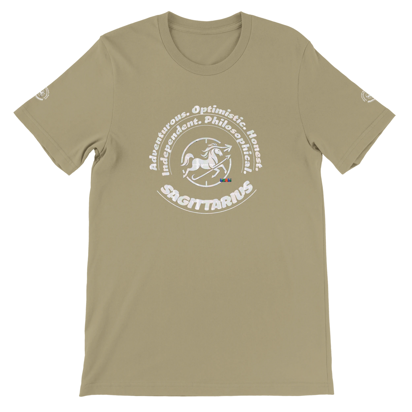 Brown unisex T-shirt for Innovative storytellers creative & know no limits Sagittarius. Astrology Zodiac design trendybuybest