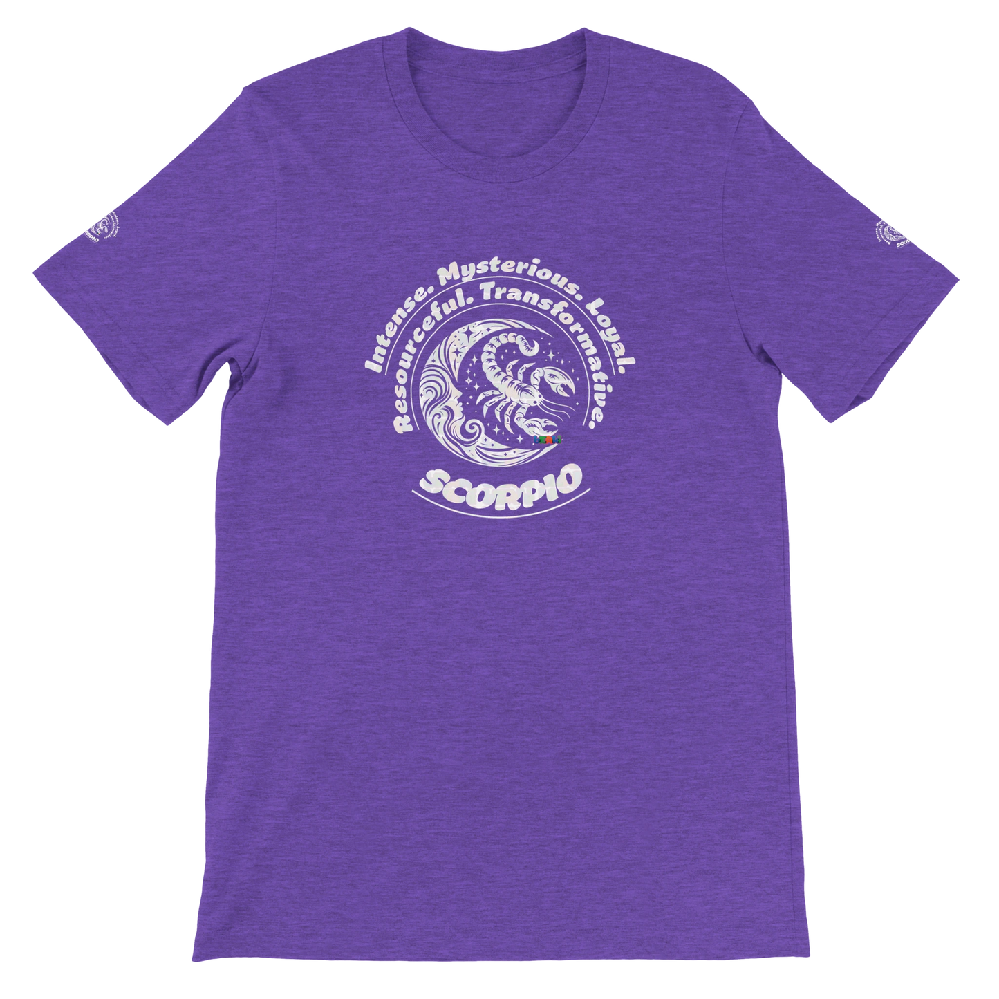 Purple Premium unisex crewneck T-shirt with Scorpio design zodiac horoscope lovers Best for Special Love One by trendybuybest