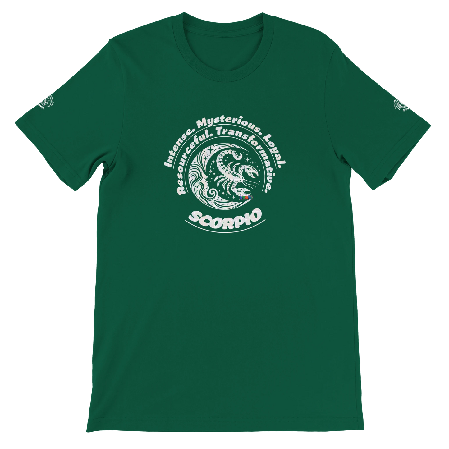 Green Premium unisex crewneck T-shirt with Scorpio design for Special Love One & horoscope Astrology lovers trendybuybest.com
