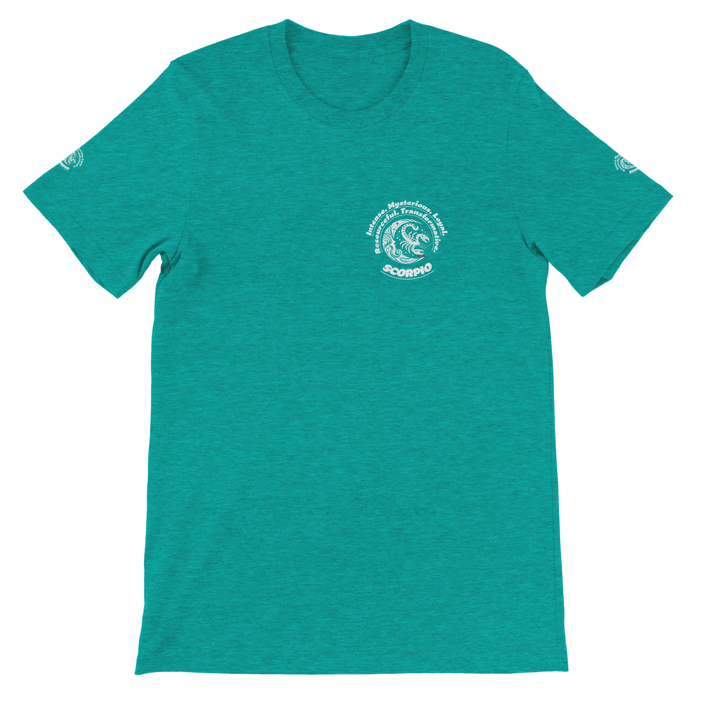 Green Premium unisex crewneck T-shirt with Scorpio design for Special Love One & horoscope Astrology lovers trendybuybest.com