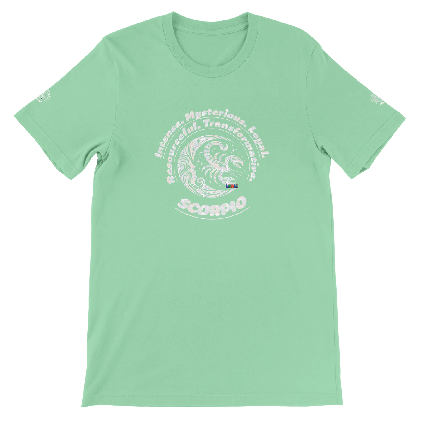 Green Premium unisex crewneck T-shirt with Scorpio design for Special Love One & horoscope Astrology lovers trendybuybest.com