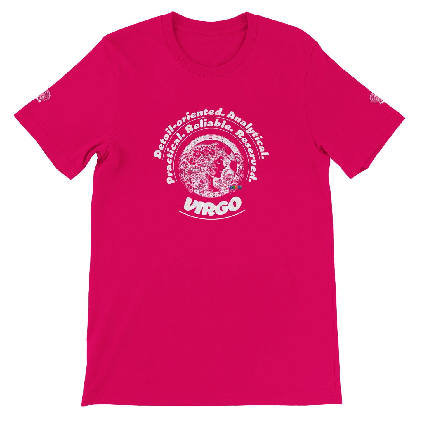Red Premium unisex crewneck T-shirt with Virgo zodiac horoscope design Great Gift for your Special Love One trendybuybest.com