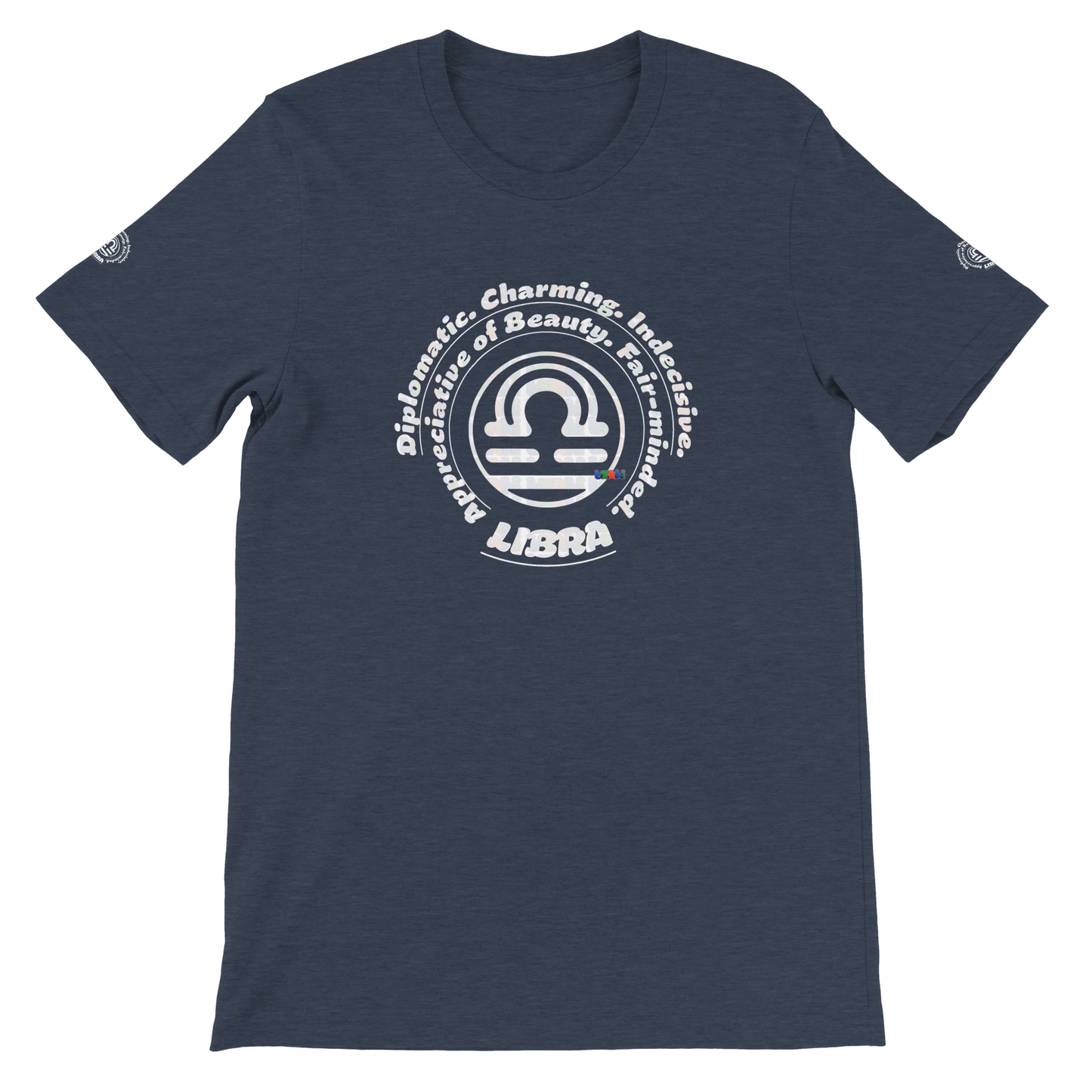Blue Premium unisex crewneck T-shirt with Libra design zodiac horoscope lovers Best for Special Love One by trendybuybest.com