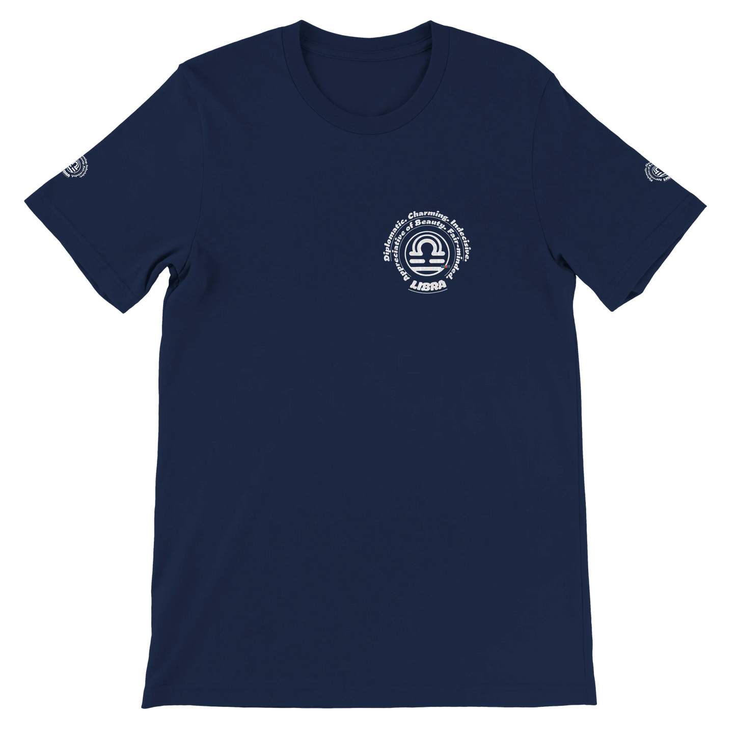 Blue Premium unisex crewneck T-shirt with Libra design zodiac horoscope lovers Best for Special Love One by trendybuybest.com
