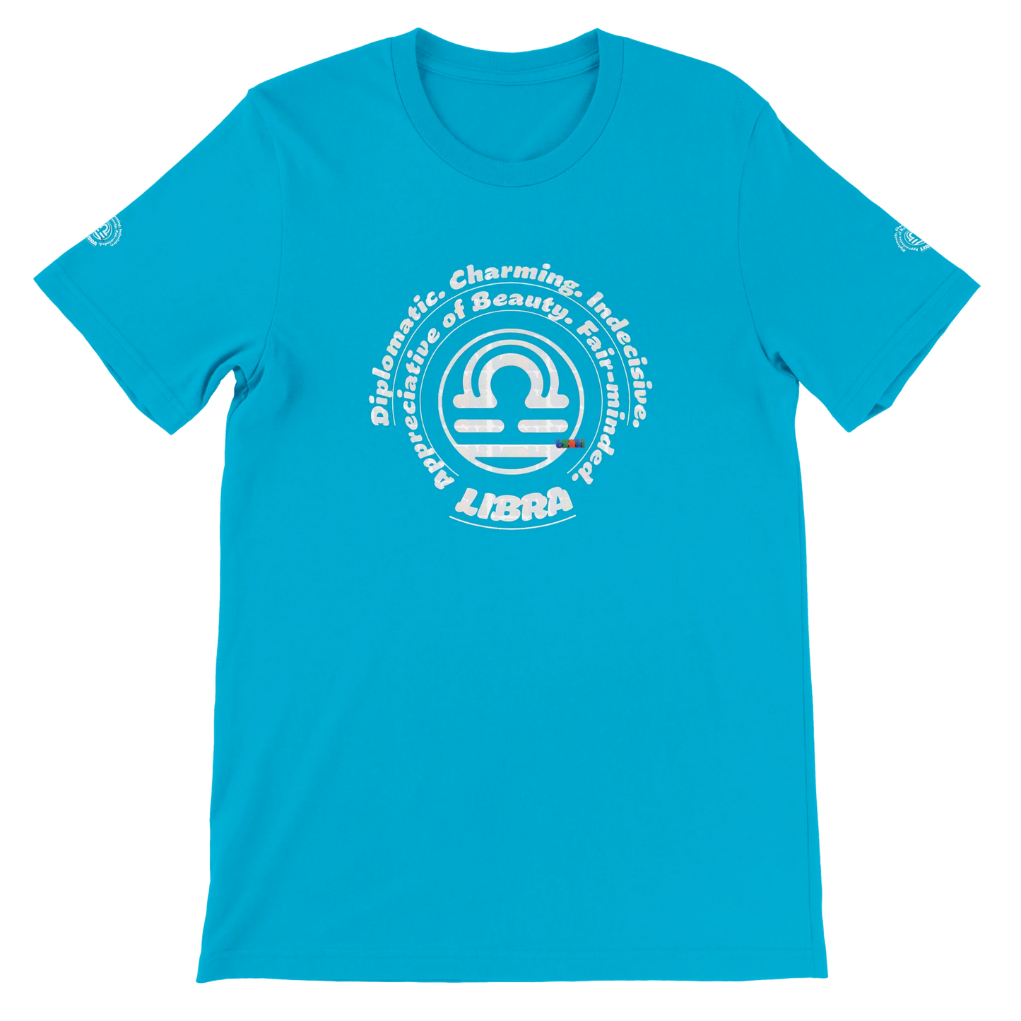 Blue Premium unisex crewneck T-shirt with Libra design zodiac horoscope lovers Best for Special Love One by trendybuybest.com