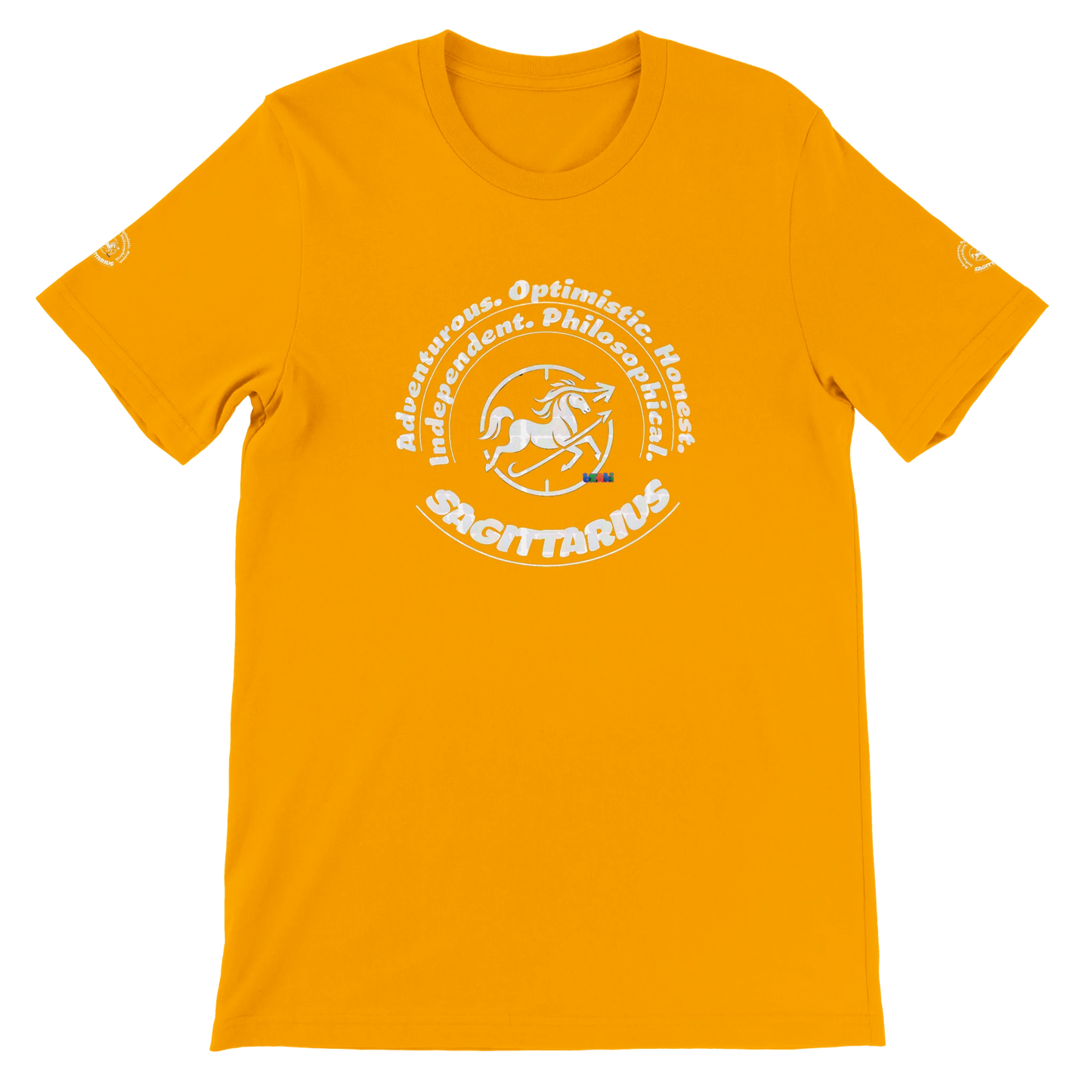 Yellow Premium unisex crewneck T-shirt Sagittarius design for Special Love One & horoscope Astrology lovers trendybuybest.com