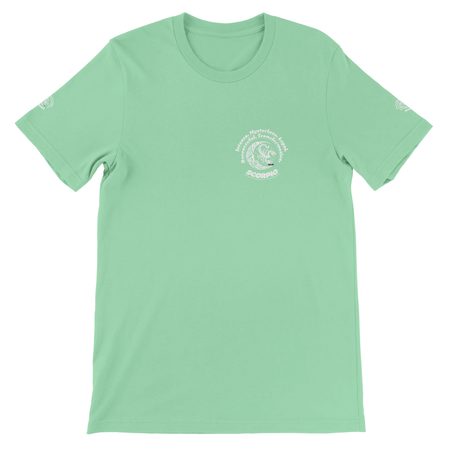 Green Premium unisex crewneck T-shirt with Scorpio design for Special Love One & horoscope Astrology lovers trendybuybest.com